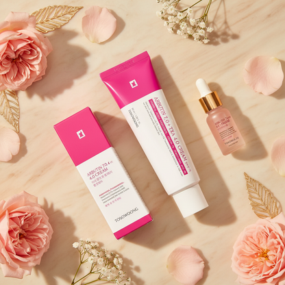 Arbutin Cream Flat Lay