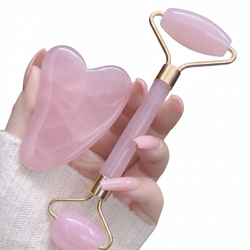 Roller & Gua Sha White Background