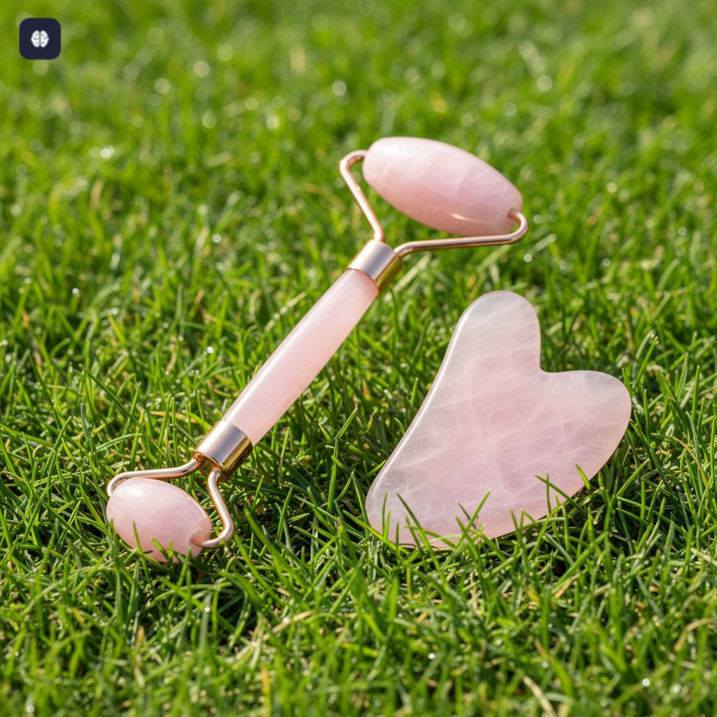 Rose Quartz on Grass