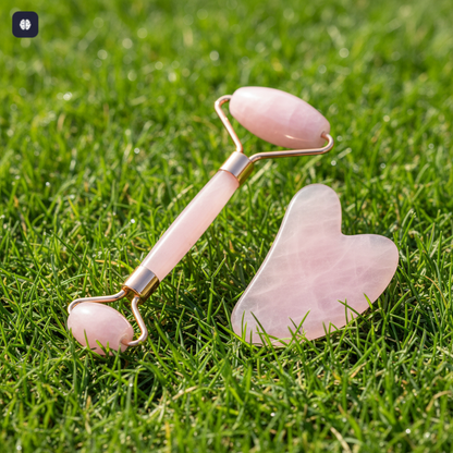 Rose Quartz on Grass